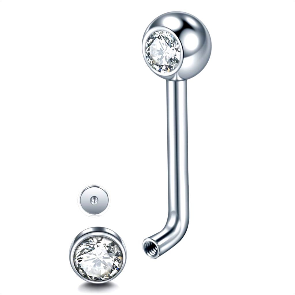 Titanium 14g Internally Threaded Barbell For Christina Vch Piercing